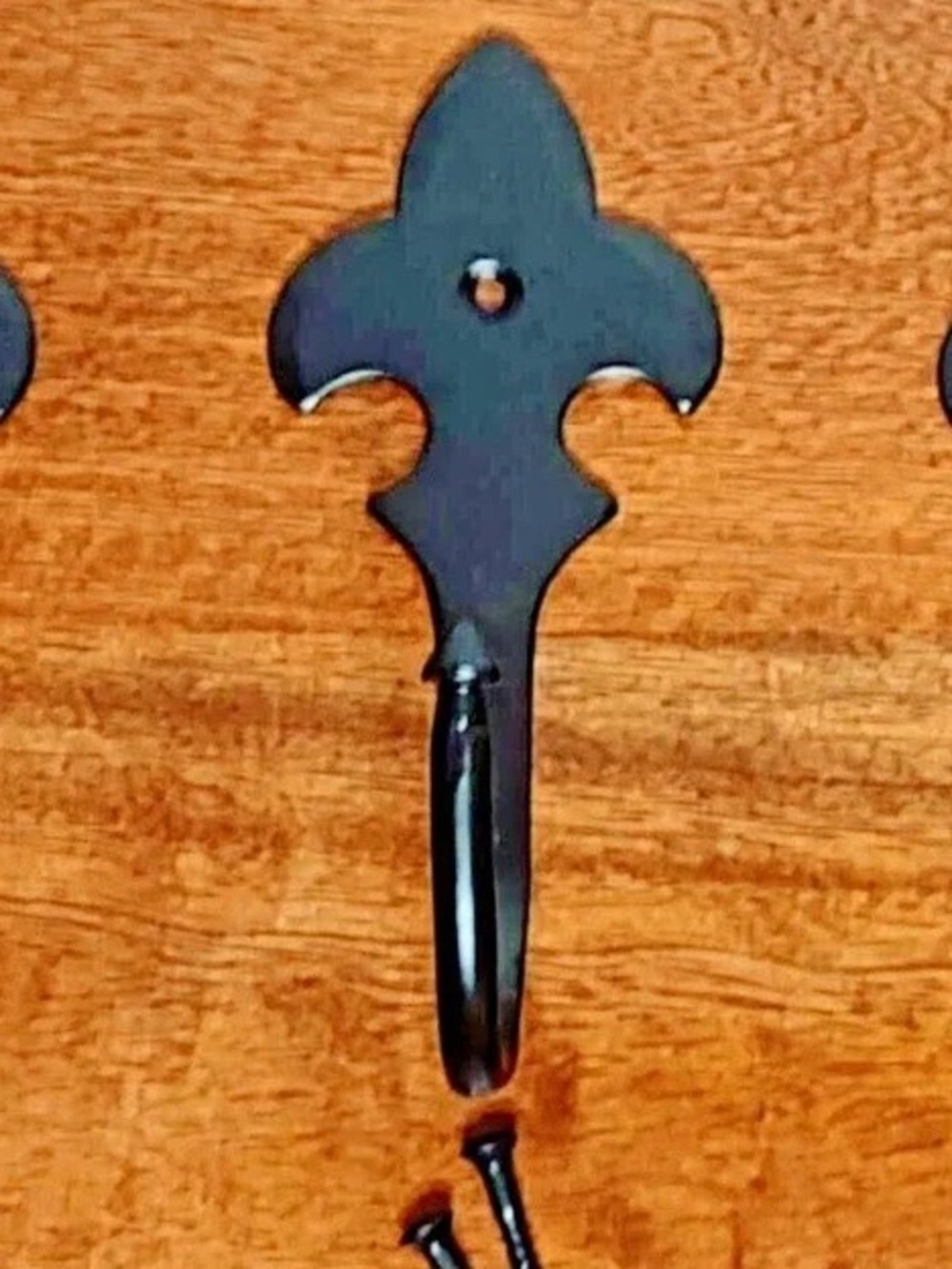 Black Fleur-de-Lis Wall Hook - Decorative Home Wall Decor